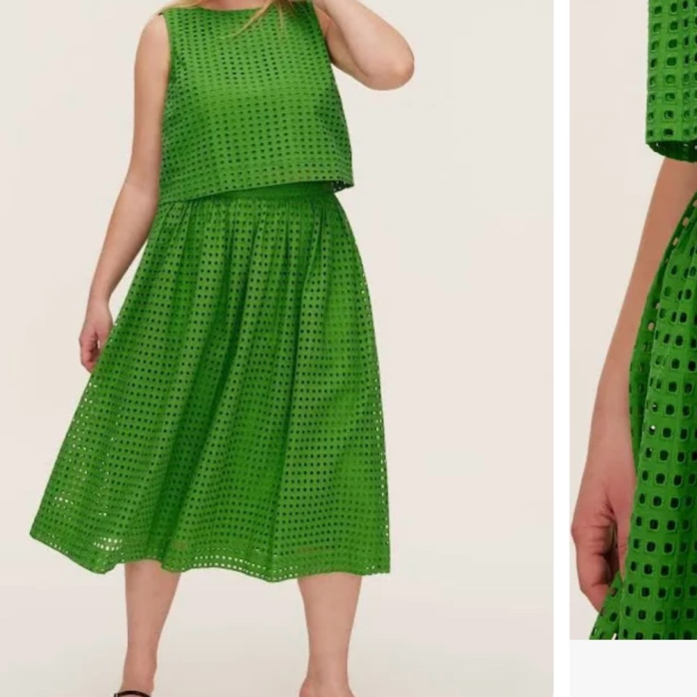 Kate Spade eyelet midi skirt